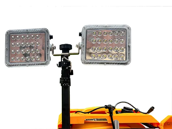 ไฟส่องสว่างพื้นที่ห่างไกลแบบพกพา พร้อมเครื่องกำเนิดไฟฟ้าพลังงานเบนซิน 700W